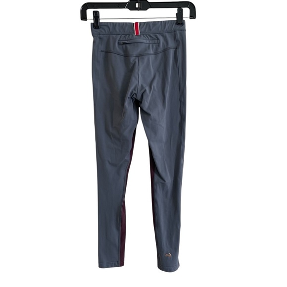 Tracksmith Running Leggings Gray and Maroon - Picture 6 of 10